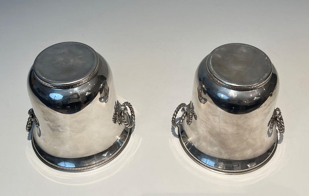 Silver Metal Champagne Buckets, 1970s, Set of 2-BA-1694747