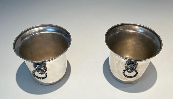 Silver Metal Champagne Buckets, 1970s, Set of 2-BA-1694747