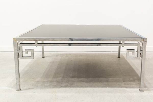 Silver Metal Coffee Table, 1970s-UJE-688531