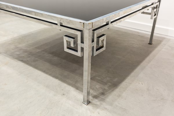 Silver Metal Coffee Table, 1970s-UJE-688531