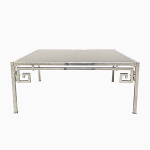 Silver Metal Coffee Table, 1970s-UJE-688531