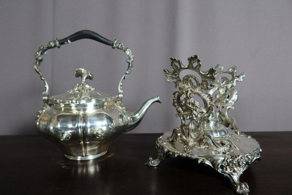 Silver Metal Samovar from Christofle House-WSV-1169852