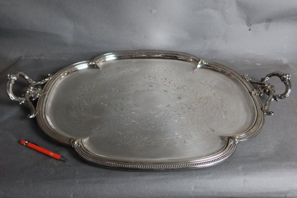 Silver Metal Serving Tray-WSV-2019894