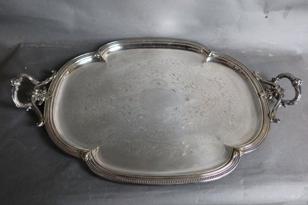 Silver Metal Serving Tray-WSV-2019894