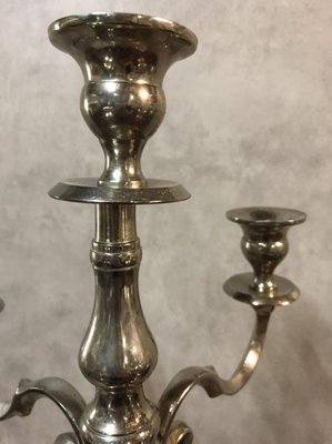 Silver Metal Table Lamp, 1960s-SDV-673931