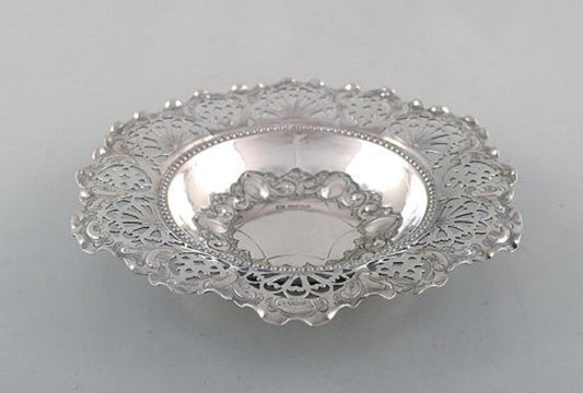 Silver Pierced Ornamental Bowl from Charles Boyton & Son, 1910s