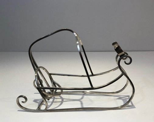 Silver Plad Sleigh Bottle Holder, France, 1930s-BA-803703