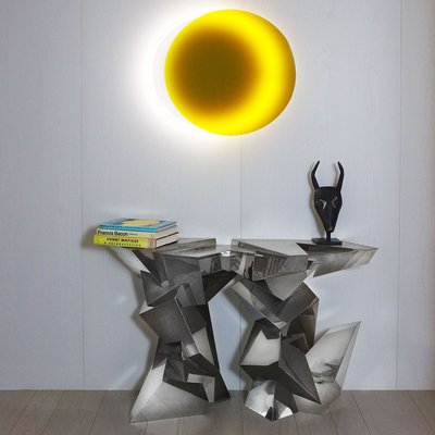 Silver-Plated and Nickel-Plated Brass Console Table by Juan & Paloma Garrido for Damian Garrido, 2010s