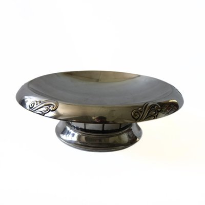 Silver Plated Bowl on Foot from Jugend Design, Sweden, 1900s-JKV-2023247