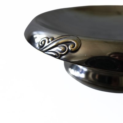 Silver Plated Bowl on Foot from Jugend Design, Sweden, 1900s-JKV-2023247