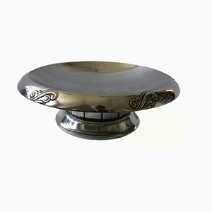 Silver Plated Bowl on Foot from Jugend Design, Sweden, 1900s-JKV-2023247