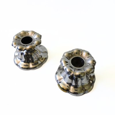 Silver-Plated Candleholders, Sweden, 1900s, Set of 2-JKV-1783121