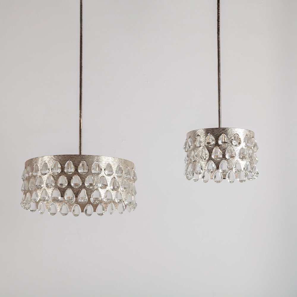 Silver-Plated Chandelier by Palwa, 1970s