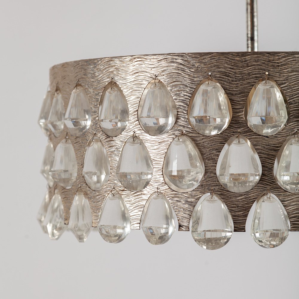 Silver-Plated Chandelier by Palwa, 1970s