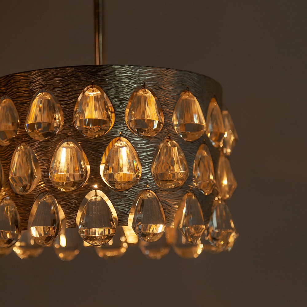 Silver-Plated Chandelier by Palwa, 1970s