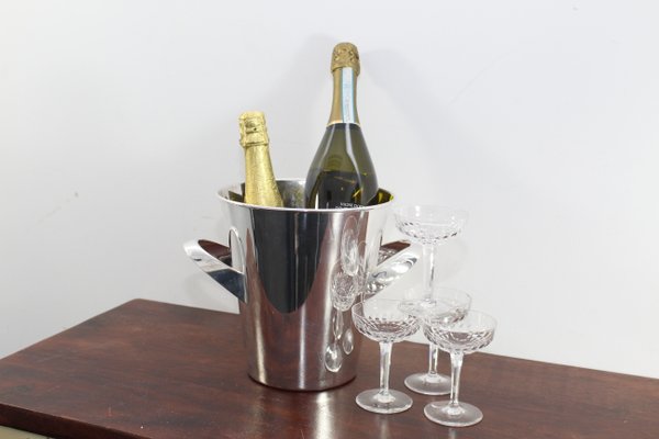 Silver Plated Designer Champagne Cooler WMF Kurt Mayer Design, 1960s-EZZ-1314986