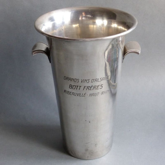 Silver-Plated Grands Vins D'Alsace Bott Frères Ribeauvillé Champagne Cooler, 1930s