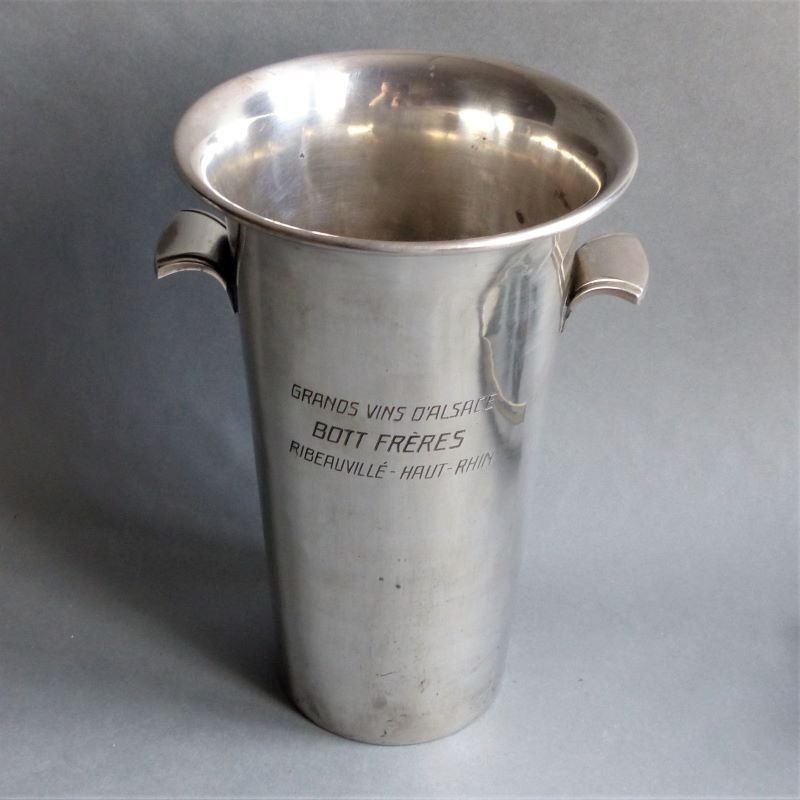 Silver-Plated Grands Vins D'Alsace Bott Frères Ribeauvillé Champagne Cooler, 1930s