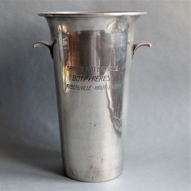 Silver-Plated Grands Vins D'Alsace Bott Frères Ribeauvillé Champagne Cooler, 1930s