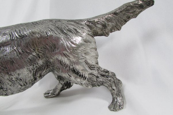 Silver-Plated Metal Dog Statue by Mauro Manetti for Lega Peltro-RDN-1138782