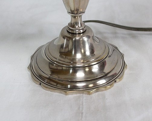 Silver-Plated Metal Table Lamp-RVK-1004573