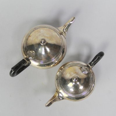 Silver-Plated Metal Teapots from Christofle, Set of 2-NE-1799265