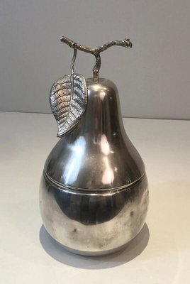 Silver Plated Pear Ice Bucket, France, 1970s-BA-803697