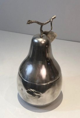 Silver Plated Pear Ice Bucket, France, 1970s-BA-803697