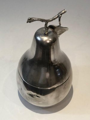 Silver Plated Pear Ice Bucket, France, 1970s-BA-803697