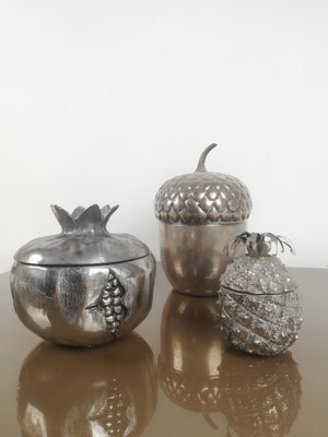 Silver Plated Pomegranate Ice Bucket by Mauro Manetti, Florence, Italy, 1970s-UIW-1420507