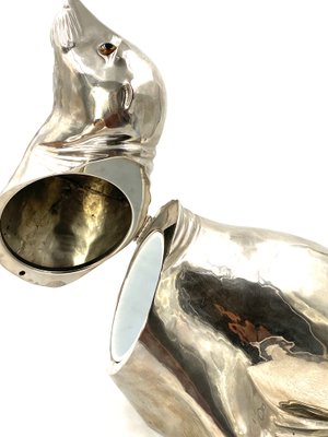 Silver-Plated Seal Wine Cooler or Ice Bucket by Franco Lapini, 1970s, Italy-TXN-1004555