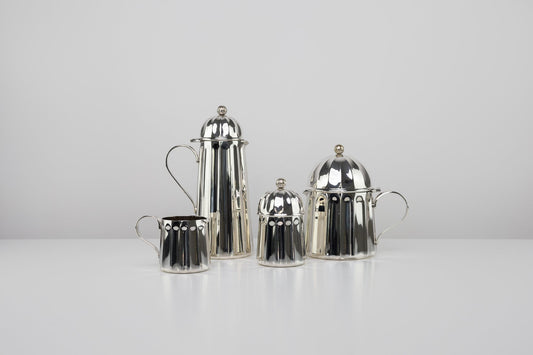 Silver-Plated Set by Massimo Vignelli for Gioielleria Calegaro, 1981, Set of 4