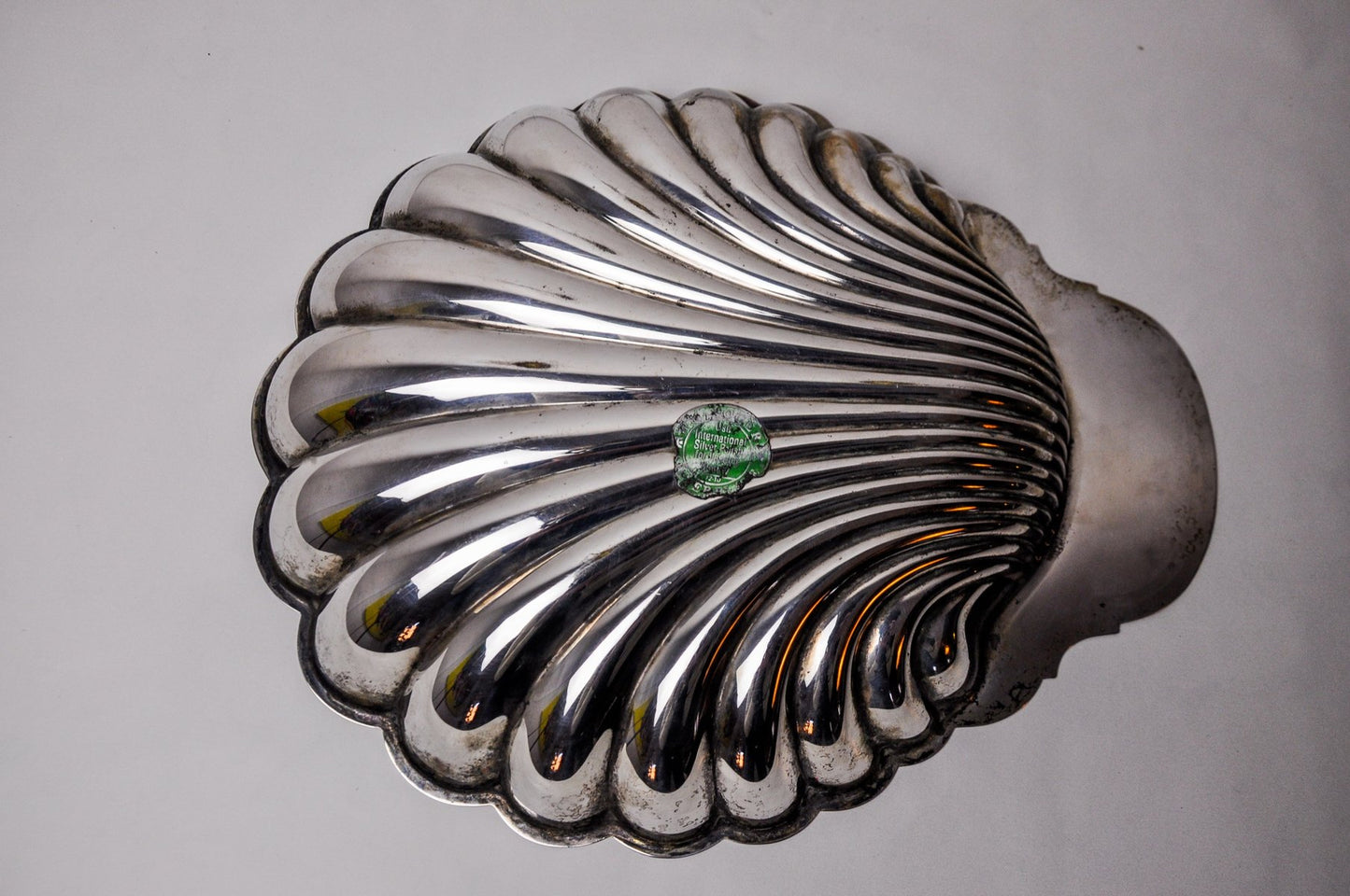 Silver-Plated Shell Vide Poche, Spain, 1970s