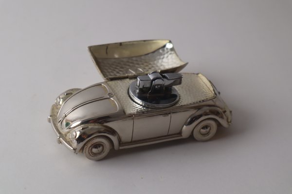 Silver-Plated Table Lighter Volkswagen VW Beetle, 1950s-ESB-1437699