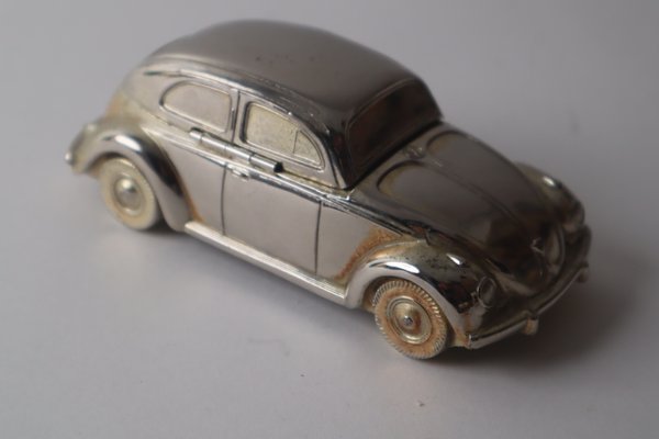 Silver-Plated Table Lighter Volkswagen VW Beetle, 1950s-ESB-1437699