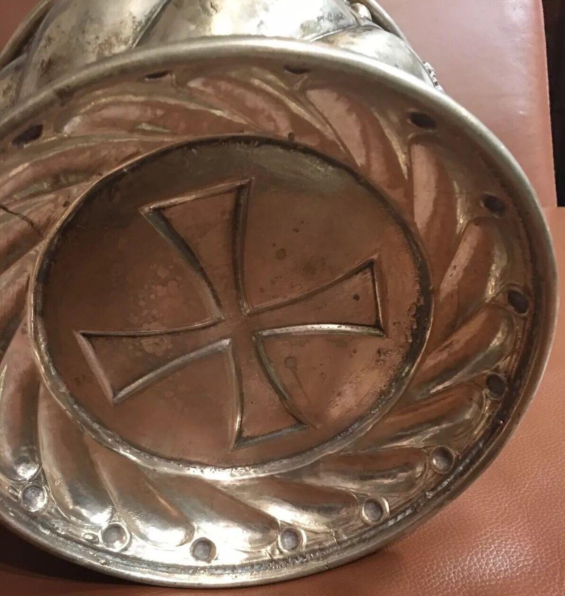 Silver Pot with Cross