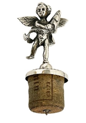 Silver Putto Wine Bottle Stopper-UCH-1224224