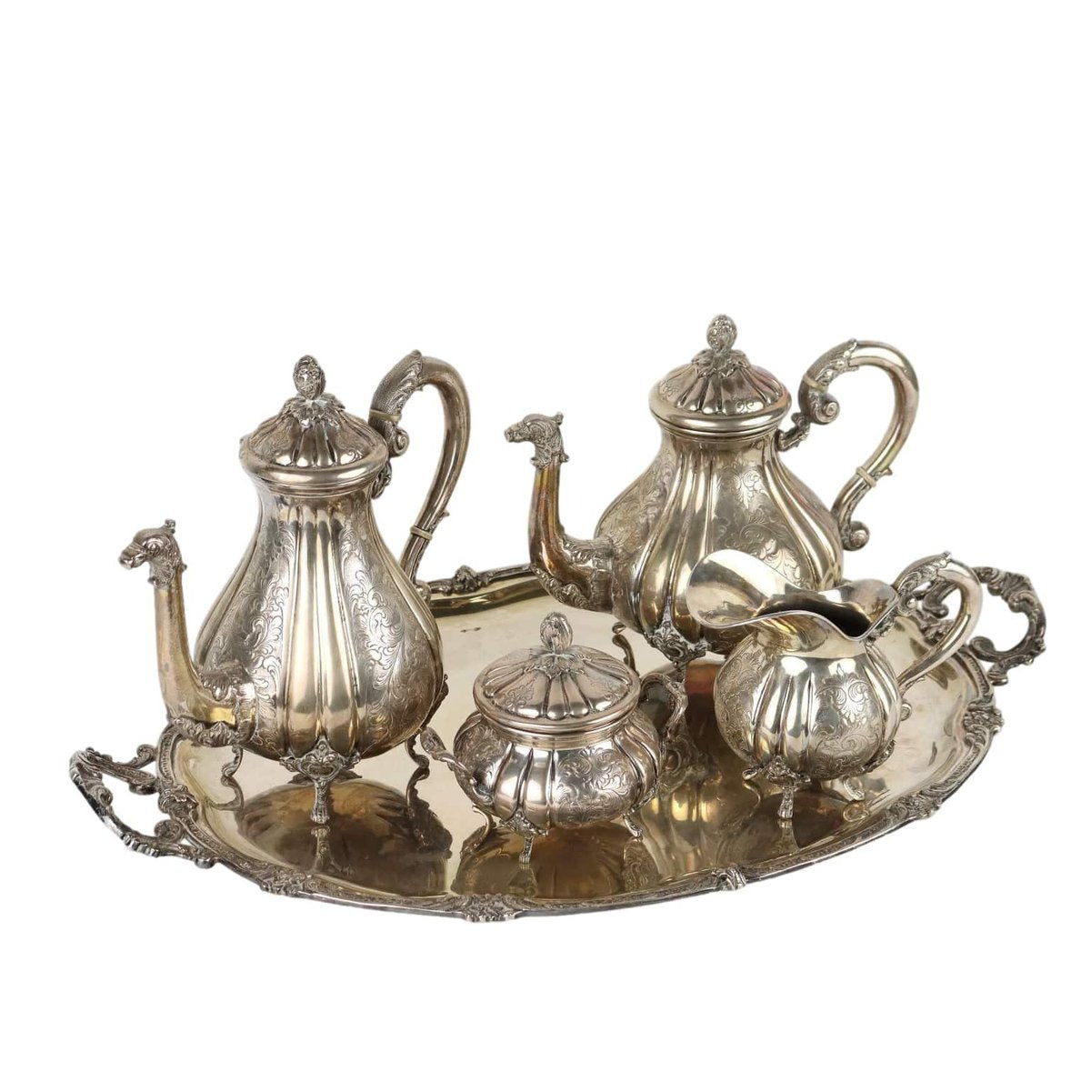 Silver Service by Gabriele Tortini, Set of 5