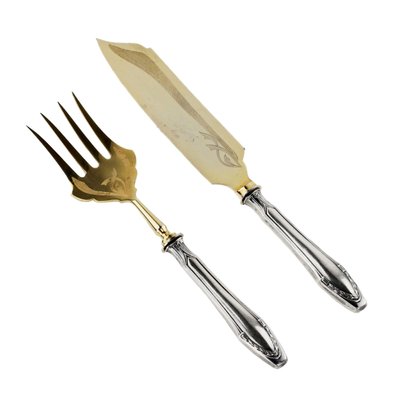 Silver Serving Knife and Fork, Set of 2-WMV-1438801