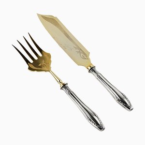 Silver Serving Knife and Fork, Set of 2-WMV-1438801