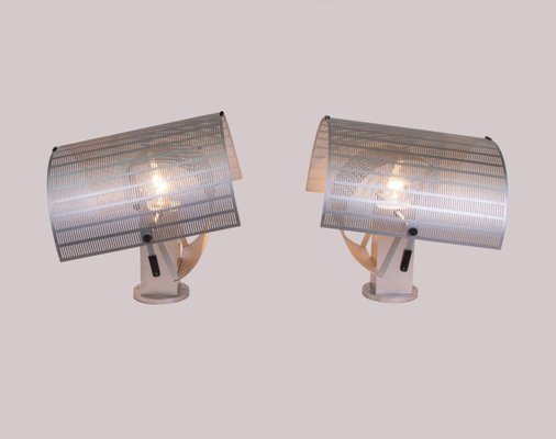 Silver Shogun Wall Lights by Mario Botta for Artemide, 1980s, Set of 3-DEK-932435