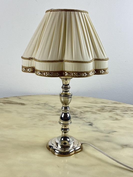 Silver Table Lamp, Italy, 1980s