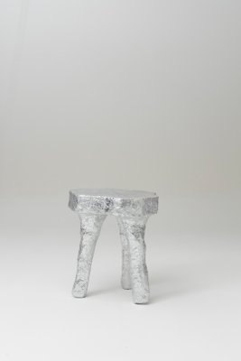 Silver Tripod Stool in Plaster-QAC-2017191