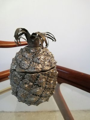 Silvered Pineapple Sugar Bowl Attributed to Mauro Manetti-UIW-1077291