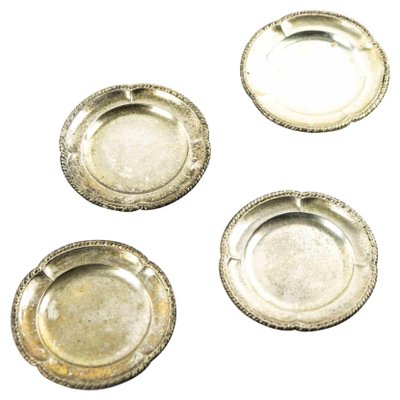 Silverplate Placeholders, 1920s, Set of 4-ZCI-1379173