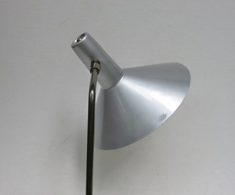 Silvery Gray Brass Table Lamp, 1950s-EY-1332435