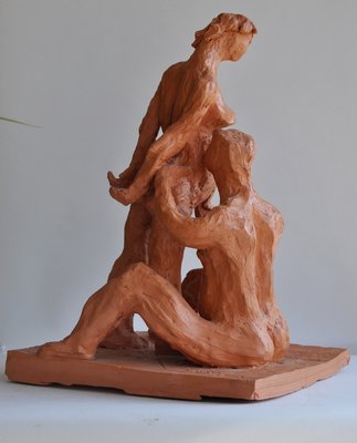 Silviane Leger, La Maternité, 20th or 21st Century, Terracotta-KHH-1387362