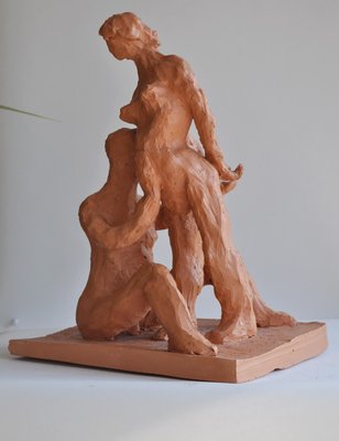 Silviane Leger, La Maternité, 20th or 21st Century, Terracotta-KHH-1387362