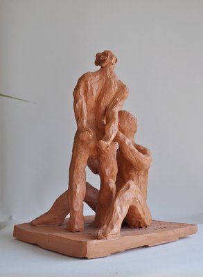 Silviane Leger, La Maternité, 20th or 21st Century, Terracotta-KHH-1387362