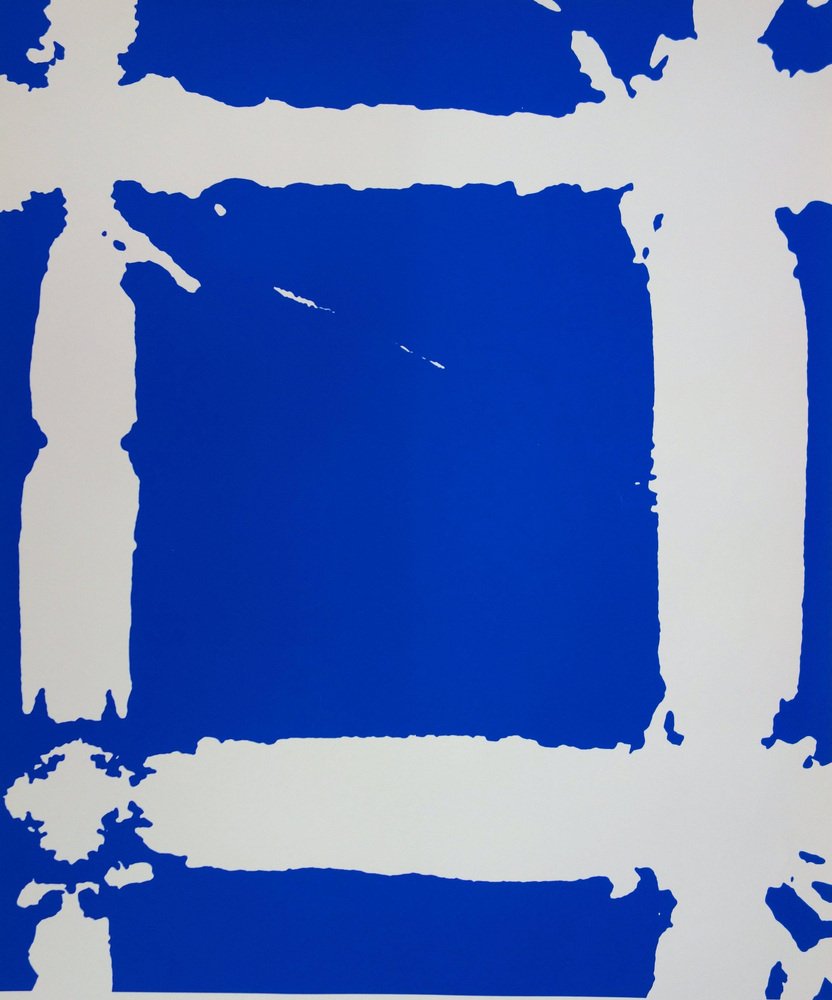 Simon Hantai, Tabula Bleue, 1984, Original Screenprint